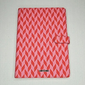 Stella & Dot Pink and Red Leather Jewelry Travel and Display Binder